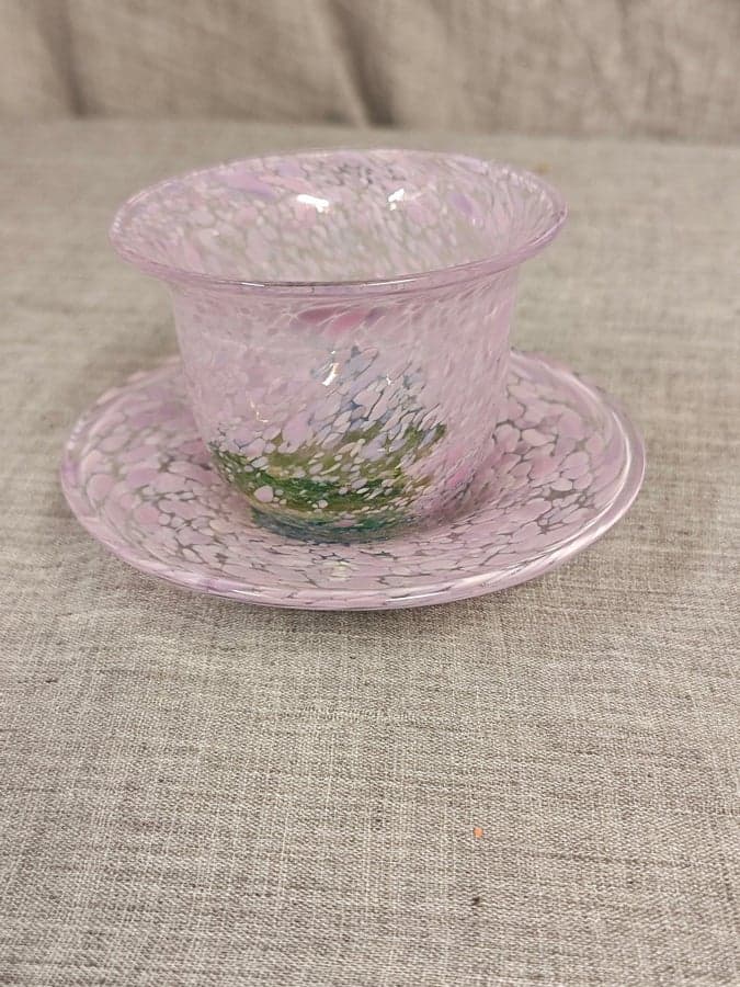 Ljuslykta i glas från Kosta Boda
